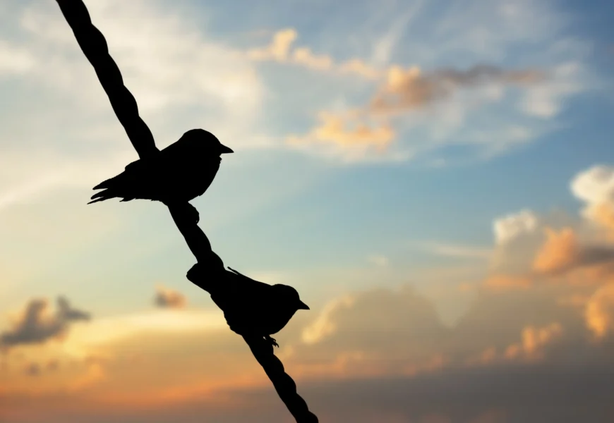 silhouette-of-two-birds-sitting-on-the-rope-under